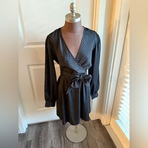 Express Black Satin Dress